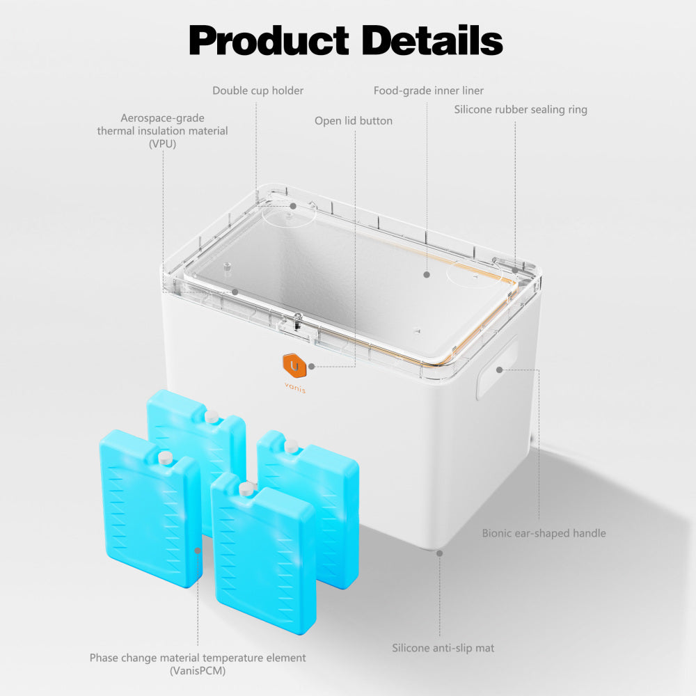 U8Pro Aerospace Grade Vacuum Insulated Cooler, 30QT, Camping Coolers with Beipcm, Keep 10 Days, Ideal Choice for Camping, Exploration and Sports Events