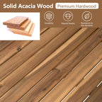 Outdoor 4pc Acacia Wood Sectional Patio Sofa Set (old sku N757S441724D)