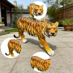 15.75" H x 33.46" L x 7.87" W Simulated Black Tiger Resin Garden Statue, Indoor & Outdoor Decorative Ornament, Lawn & Courtyard Art Craft, Unique Gift for Home & Garden