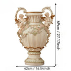 28.35" H x 19.70" L x 13.20" W European Style Angel Cupid Vase, Resin Handicraft Decor, Creative Home Soft Decoration for Living Room & Indoor Spaces