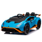 Lamborghini Huracan Sto 24V Kids Electric Ride-On Drift Car: Speeds 1.86-5.59 MPH, Ages 3-6, Foam Front Wheels, 360° Spin, LED Lights, Dynamic Music, Early Learning, USB Port, Drift Feature
