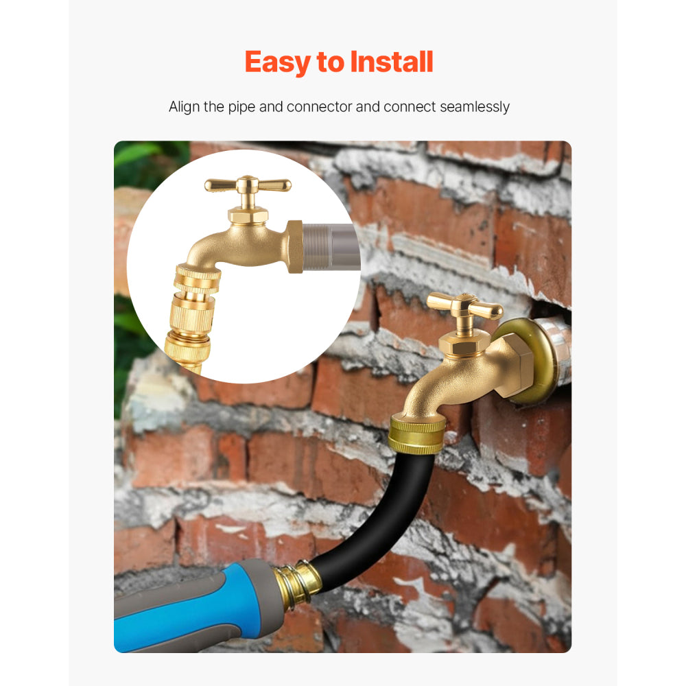 Hose Bibb 3/4" MIP x 3/4" MHT Connection Brass Outdoor Water Faucet Spigot
