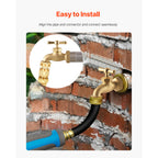 Hose Bibb 3/4" MIP x 3/4" MHT Connection Brass Outdoor Water Faucet Spigot