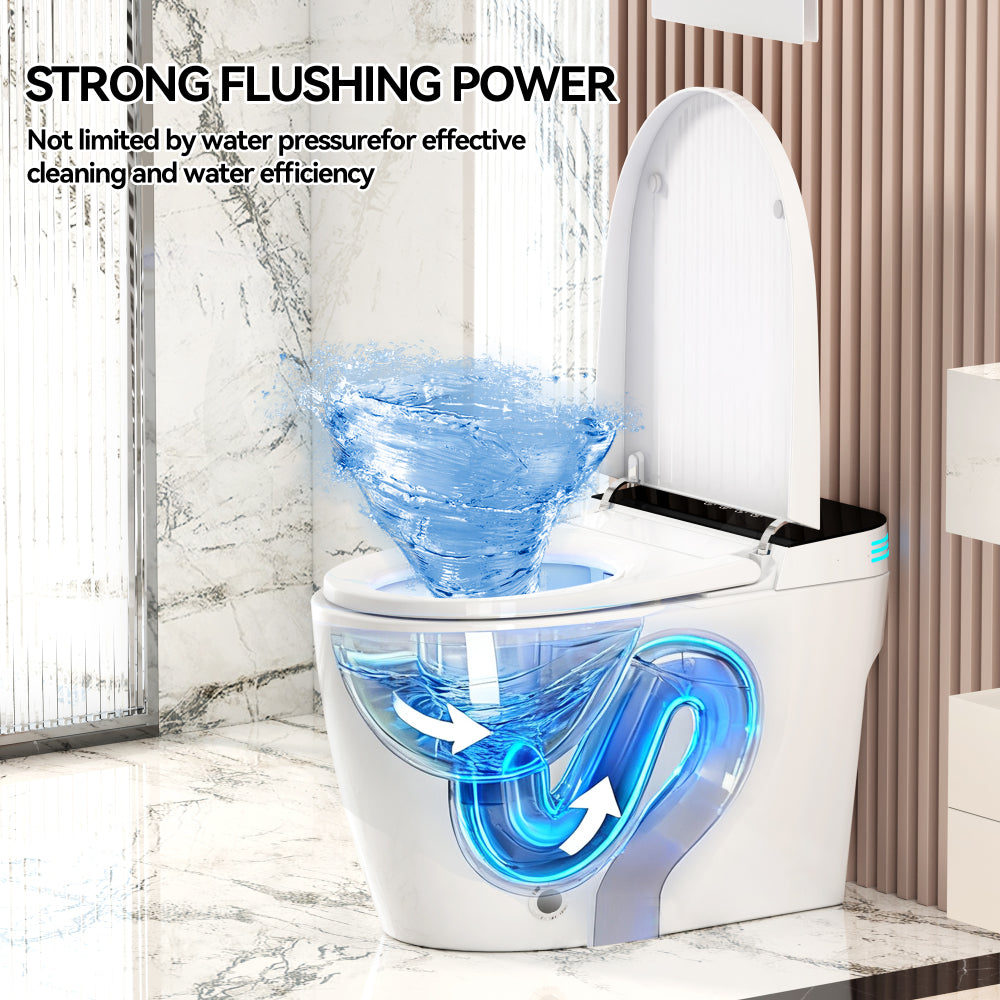 Smart Toilets with Heated Bidet Seat.Portable toilet with bidet built.Intelligent Toilet Auto Open/Close Seat. Bidet toilet with Dryer and Warm Water