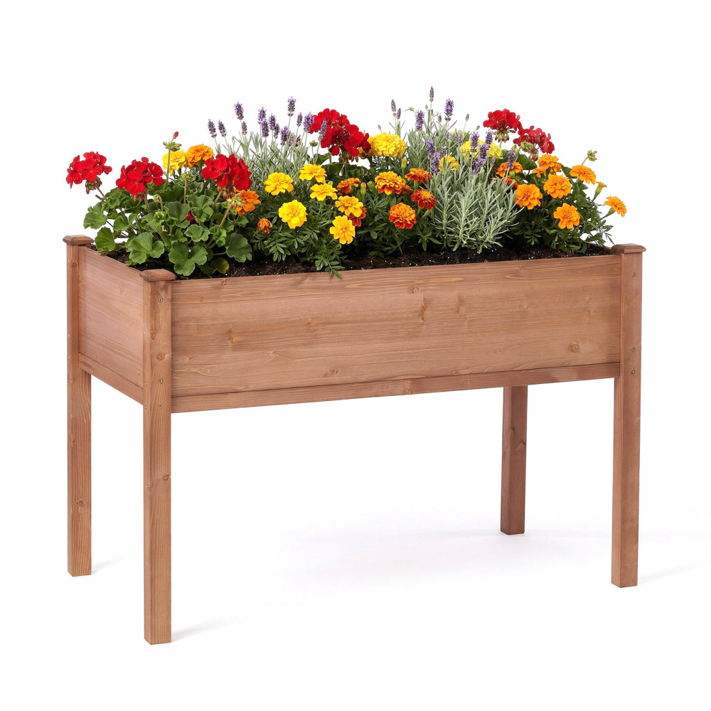 31x31x16 inch Raised Garden Bed with Legs, Elevated Wooden Planter Box for Outdoor Plants Flowers Fruits Vegetable Herb Growingg