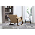 Mid Century Modern Accent Chair ,rocking chair with Wood Frame, Upholstered Living Room Chairs , Reading Armchair for Bedroom Sunroom