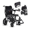 Lightweight Electric Wheelchair for Adults & Seniors - Ultralight 36lbs Foldable Power Wheelchairs, 264LBS Loading Capacity, 12-Mile Long Travel Range, All Terrain, With LED Light & Cup Holder