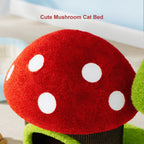 30.7" Modern Cat Tree Tower with Mushroom-Themed Cat House and Sisal Scratching Posts, Suitable for Indoor Use and Multi-Cat Households
