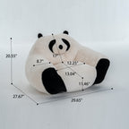 Panda-shaped beanbag chair, crafted from soft plush fabric, suitable for bedrooms, living rooms, and playrooms. Dimensions: 29.65 inches.