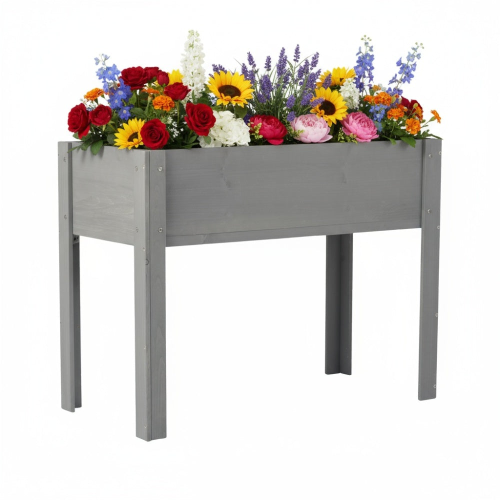 31x31x16 inch Raised Garden Bed with Legs, Elevated Wooden Planter Box for Outdoor Plants Flowers Fruits Vegetable Herb Growingg