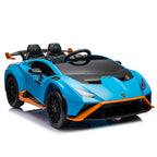 Lamborghini Huracan Sto 24V Kids Electric Ride-On Drift Car: Speeds 1.86-5.59 MPH, Ages 3-6, Foam Front Wheels, 360° Spin, LED Lights, Dynamic Music, Early Learning, USB Port, Drift Feature