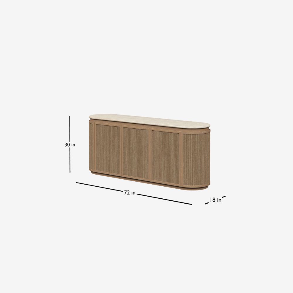 Stone Top and Rope Front Server