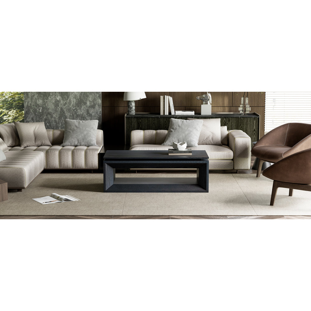 43.3'' Lift Top Rectangle Coffee Table with Storage, Modern Wood Veneer MDF Coffee Table with Floating Tabletop, Convertible Rising Tabletop for Living Room, Home Office, Black