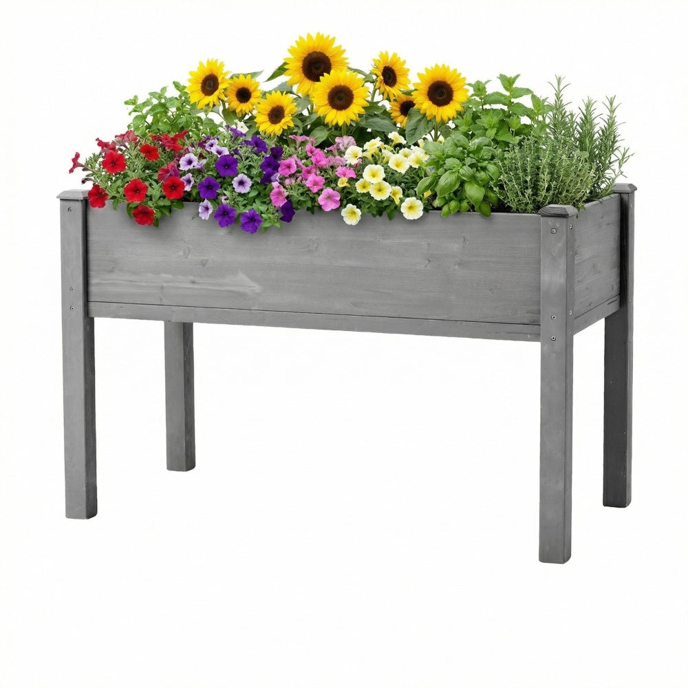31x31x16 inch Raised Garden Bed with Legs, Elevated Wooden Planter Box for Outdoor Plants Flowers Fruits Vegetable Herb Growingg