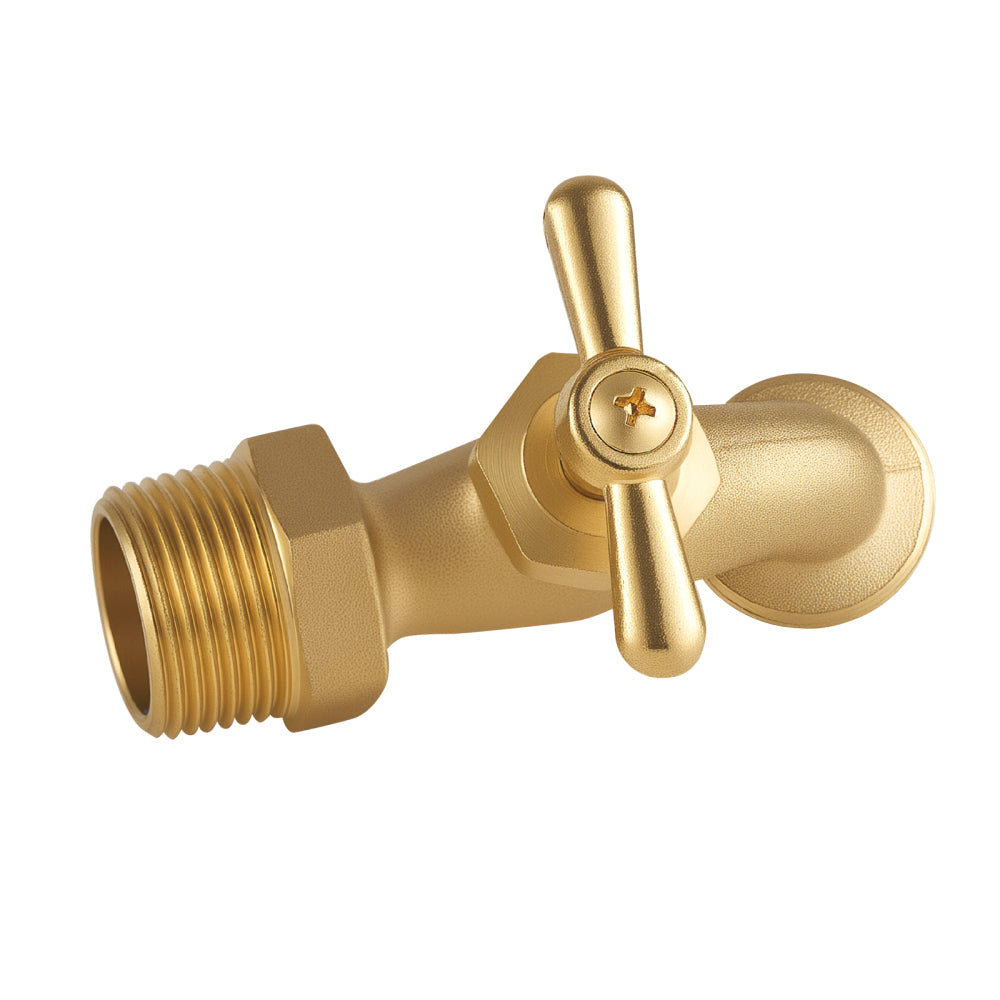 Hose Bibb 3/4" MIP x 3/4" MHT Connection Brass Outdoor Water Faucet Spigot