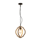 Farmhouse Chandelier, Retro Country Dining Room Lamp, Solid Wood Chandelier for Living room, Foyer and Dining room, Bulb Not Included