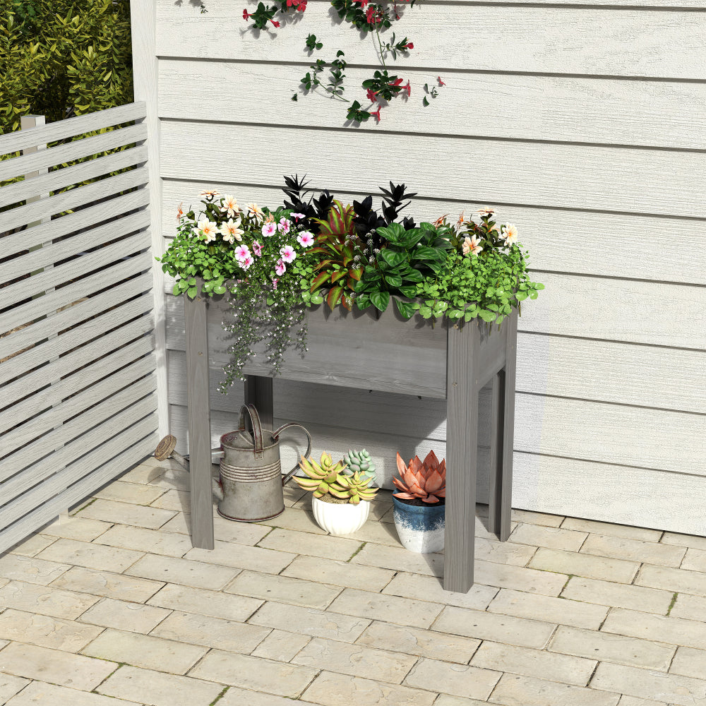 31x31x16 inch Raised Garden Bed with Legs, Elevated Wooden Planter Box for Outdoor Plants Flowers Fruits Vegetable Herb Growingg