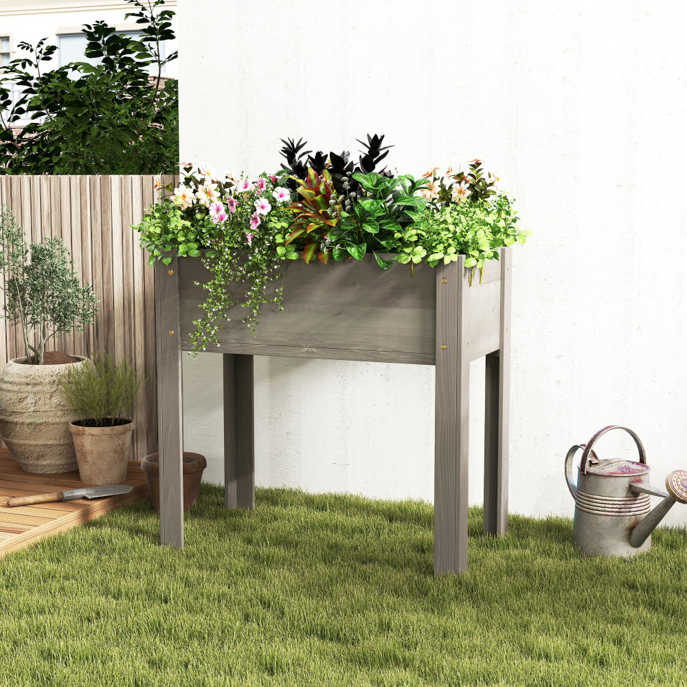 31x31x16 inch Raised Garden Bed with Legs, Elevated Wooden Planter Box for Outdoor Plants Flowers Fruits Vegetable Herb Growingg