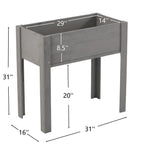 31x31x16 inch Raised Garden Bed with Legs, Elevated Wooden Planter Box for Outdoor Plants Flowers Fruits Vegetable Herb Growingg