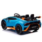 Lamborghini Huracan Sto 24V Kids Electric Ride-On Drift Car: Speeds 1.86-5.59 MPH, Ages 3-6, Foam Front Wheels, 360° Spin, LED Lights, Dynamic Music, Early Learning, USB Port, Drift Feature