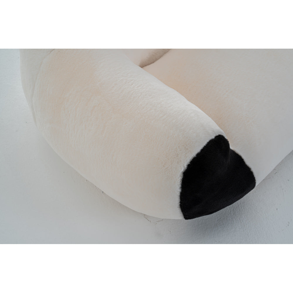 Panda-shaped beanbag chair, crafted from soft plush fabric, suitable for bedrooms, living rooms, and playrooms. Dimensions: 29.65 inches.