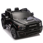 24V 160W Officially Licensed Dodge RAM 2500 Design 2-seater Kids Ride On Truck,W/ Remote Control,W/2WD&4-Wheel Suspension,Storage Space&High Door Design,Built-in Music&Bluetooth,USB/MP3 Port for 3-6