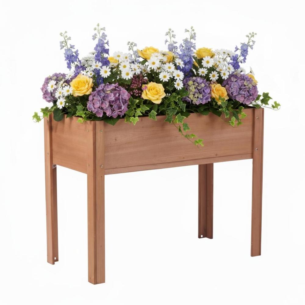 31x31x16 inch Raised Garden Bed with Legs, Elevated Wooden Planter Box for Outdoor Plants Flowers Fruits Vegetable Herb Growingg