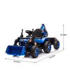 24V Kids Ride-On Electric Tractor Toy with 4-in-1 Construction Attachments (Excavator, Dump Truck & Bulldozer) w/Parent Remote Control,3-Speed Adjustable,Built-in Music Player,LED Tail-light