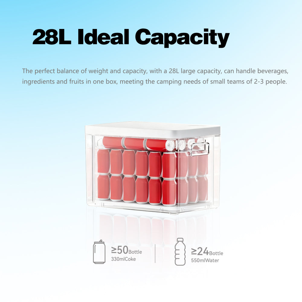 U8Pro Aerospace Grade Vacuum Insulated Cooler, 30QT, Camping Coolers with Beipcm, Keep 10 Days, Ideal Choice for Camping, Exploration and Sports Events