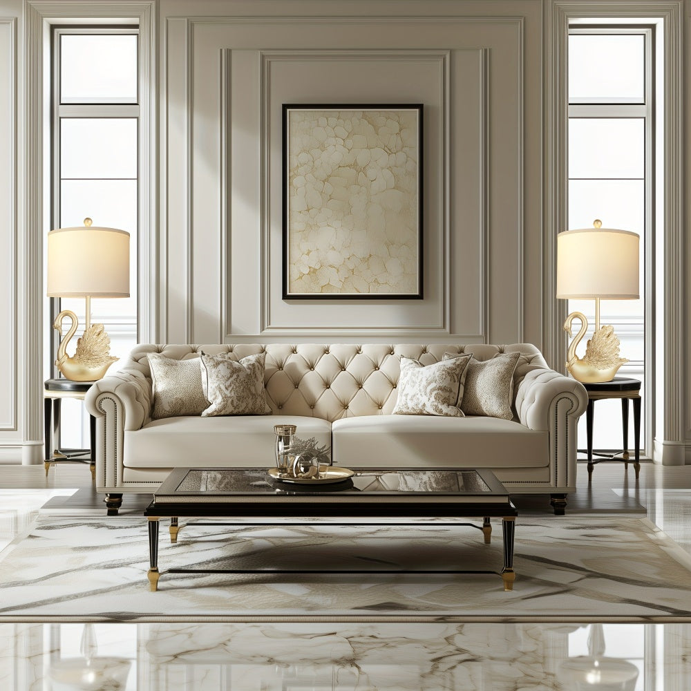 Two-piece Set of Table Lamps: Golden Brass Swan Table Lamps with LED Bulbs. These modern-designed, stylish table lamps are a perfect fit for the decor of any contemporary bedroom or living room, and a